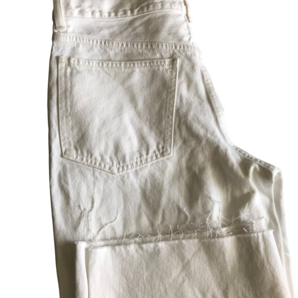 Madewell Low-Slung Baggy Crop in Pure White size 27 - Picture 6 of 11